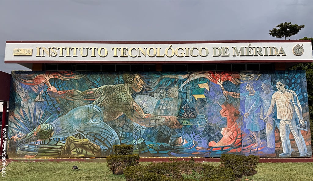 Mural en el Instituto Tecnologico de Merida por Victor Argaez